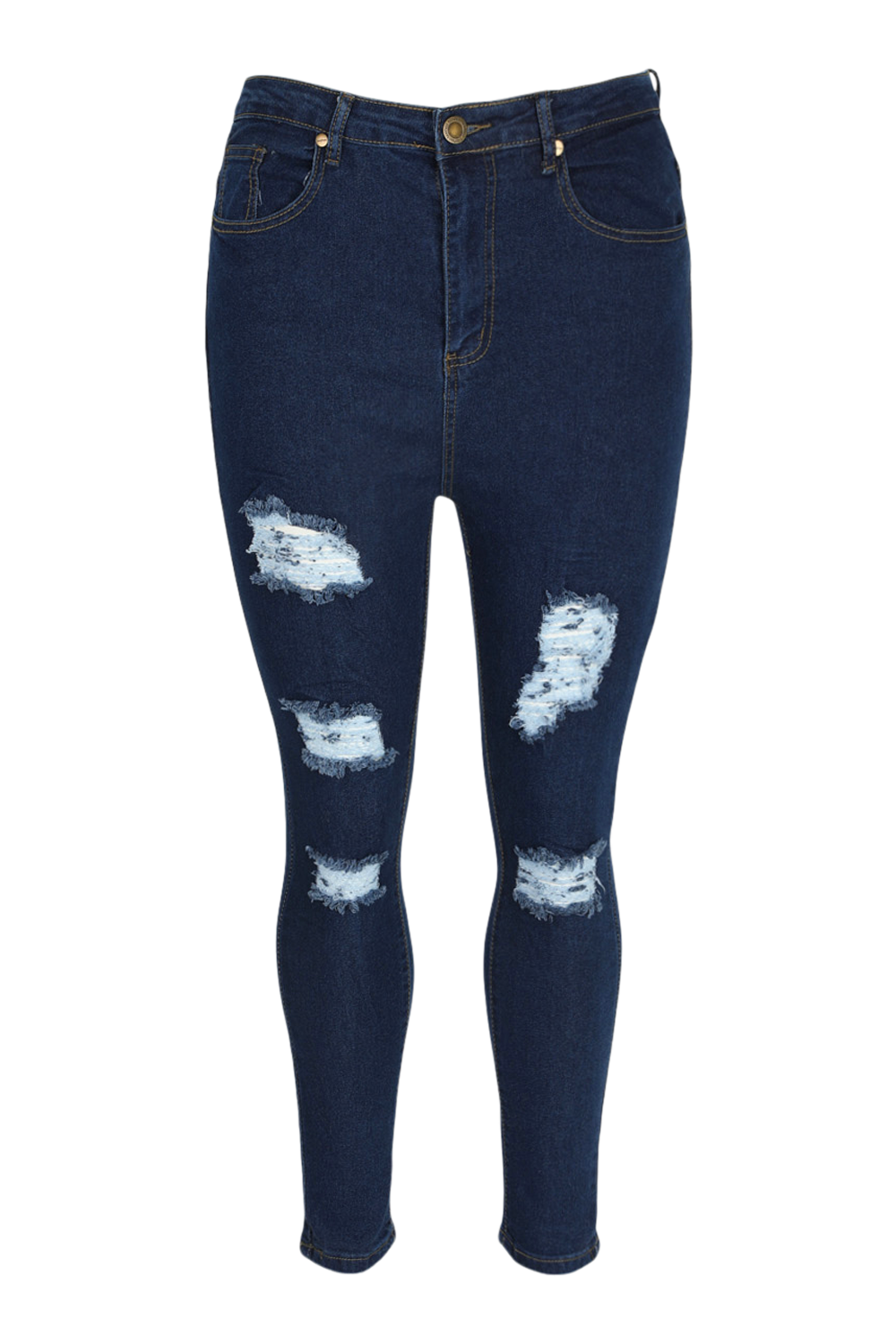 Women's Plus Distressed Skinny Jeans | Boohoo UK